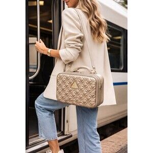 TRIFORCE Elite Performance Travelware Hard Side Beauty Case In Gold